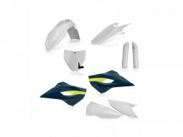 Kit plastique complet Acerbis Husqvarna 250 TC 15-16 Blanc/Jaune/sBleu