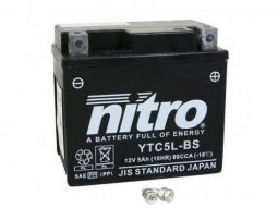 Batterie 12v 5ah ntc5l marque Nitro sla sans entretien prête à...