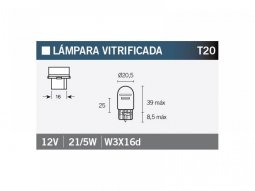 Ampoule Vicma W21 / 5W W3x16d 12V 21 / 5W