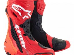 Bottes moto Alpinestars Supertech R bright red / red fluo