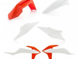 Kit plastique Acerbis KTM 125 SX 19-22 Orange / Blanc Brillant