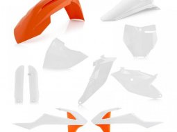 Kit plastique complet Acerbis KTM 85 SX 18-23 orange2 / blanc (couleur o