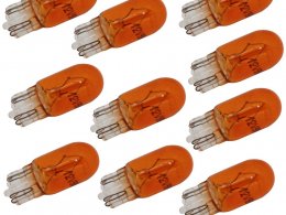 Ampoule/lampe de clignotants 12V 5W norme WY5W culot W2.1x9.5D wedge standard orange (boite de 10)