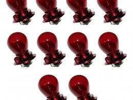 Ampoules/lampes 12v 15w rouge culot P26S (boite de 10) *Déstockage !