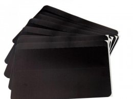 Bande plaque immatriculation nr spm 210x145 (x10) - rétro noir (collection)