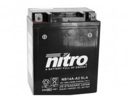 Batterie 12v 14ah nb14a-a2 marque Nitro sla sans entretien prête à l'emploi