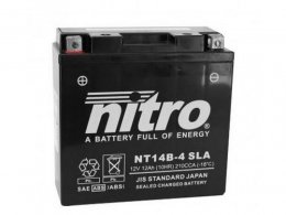 Batterie 12v 14ah nt14b-4 marque Nitro sla sans entretien prête à l'emploi