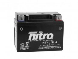 Batterie 12v 4ah nt4l marque Nitro sla sans entretien prête à l'emploi