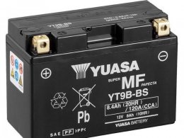 Batterie 12v / 8 ah (yt9b-bs) sans entretien prêt à l'emploi pour yamaha 400 majesty 500 t-max (dimension: lg150xl70xh105)