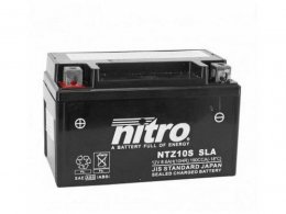 Batterie 12v 8,6ah ntz10s marque Nitro sla sans entretien prête à l'emploi