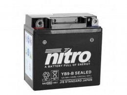 Batterie 12v 9ah nb9-b marque Nitro sla sans entretein prête à l'emploi