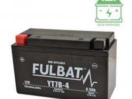 Batterie gel FT7B-4 (BS) 12V 6,5 AH (équivalente à une YT7B-4 (BS) prêt à l'emploi sans entretien (dimension: Lg150 L65 H93)