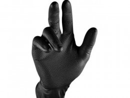 Boite de 50 gants d'atelier jetable t10 xl nitrile haute resistance couleur noir