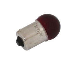 Boite x10 ampoules feu de position 12v 10w norme g18.5 culot ba15s graisseur standard rouge