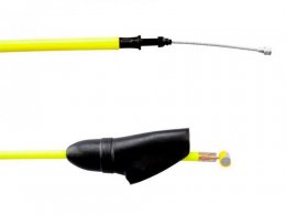 Câble de transmission embrayage teflon jaune fluo marque Doppler pour 50 à boite derbi euro3 / euro4