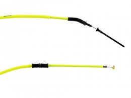 Câble de transmission frein teflon arrière jaune fluo marque Doppler pour scooter booster / bw's après 2004