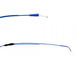 Câble de transmission gaz teflon bleu marque Doppler pour 50 à boite derbi senda / smt / rcr / sx euro3 / 4