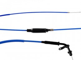 Câble de transmission gaz teflon complète bleu marque Doppler pour scooter booster / bw's après 2004