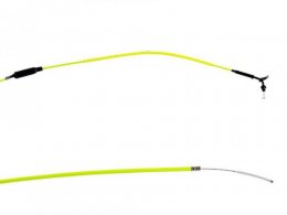 Câble de transmission gaz teflon complète jaune fluo marque Doppler pour scooter booster / bw's après 2004