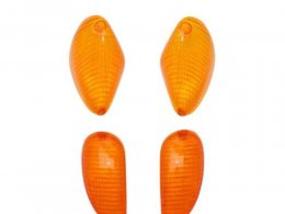 Cabochons clignotants x4 avant (comme nrg extreme mc3) + arrière (comme typhoon) orange pour scooter piaggio typhoon après 2006, nrg mc3
