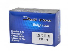 Chambre à air marque Deli Tire pour moto 18 pouces 2.75-3.00x18 - 90/90x18 (valve droite tr4)
