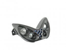 Double optique noir (4 lampes halogène + leds bleu) pour scooter mbk nitro / yamaha aerox