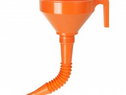Entonnoir marque Pressol en polyethylene orange diam 160mm combine avec bec flexible