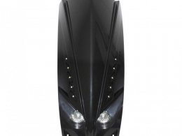 Face avant noir brillant double optique avec leds blanches pour compteur triangulaire (2x20w + leds) pour scooter peugeot ludix