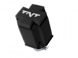 Filtre à air TNT mousse cross 0 degré diamètre 28/35 couleur noir