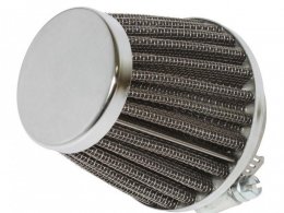 Filtre a air top perf kn chrome fixation droite diametre: 39mm pièce pour Scooter, Mécaboite, Mobylette, Maxi Scooter, Moto, Quad