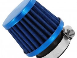 Filtre a air type kn small droit diametre: 28 / 35 bleu pièce pour Scooter, Mécaboite, Mobylette, Maxi Scooter, Moto, Quad