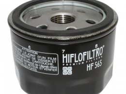 Filtre à huile Hiflofiltro HF565 (76x58mm) pièce pour Maxi-Scooter : GILERA 800 GP 2008&gt;-APRILIA 850 SRV 2012&gt;, 750 DORSODURO, 1200 DORSODURO, 850 MANA, 750 SHIVER