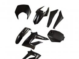 Kit carrosserie Tun'r (8 pièces) noir pour moto derbi senda drd racing après 2011 / rx après 2011