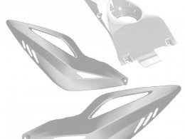 Kit coque arrière xtreme + dosseret blanc marque BCD pour scooter nitro / aerox avant 2013
