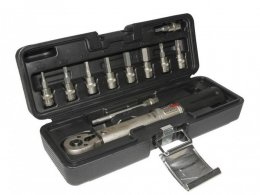 Malette de clés dynamometrique 2 à 24nm avec douilles allen 3 - 4 - 5 - 6 - 8 - 10mm et torx t20-t25-t30
