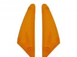 Paire de cabochons clignotants avant orange pour scooter peugeot buxy, zenith, speedake