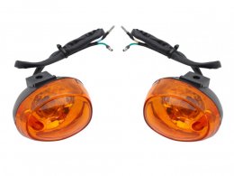 Paire de clignotant avant droit et gauche orange (homologué CE) pour scooter chinois gy6 50cc 139qmb, qt9 * Déstockage !