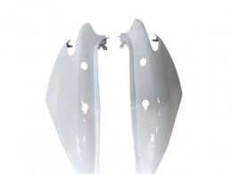 Paire de coques arrière blanc brillant pour scooter mbk ovetto / yamaha neos après 2008