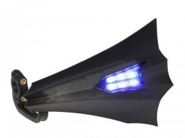 Paire de protège-mains Replay xrun noir avec leds bleu (6 leds) pour scooter