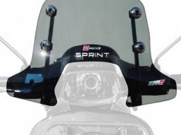 Pare brise sport fumé pour scooter vespa sprint 2014 (kit montage chrome)