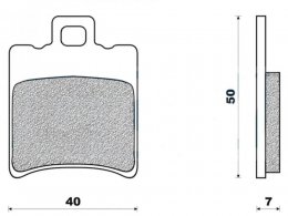 Plaquettes de frein 03 g1050 avant marque Galfer pour scooter booster / nitro / sr50 / ovetto / aerox / neos / machg