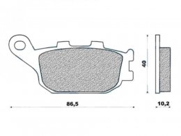 Plaquettes de frein 140 g1054 arrière marque Galfer pour moto honda hornet / cbr / cb / kawasaki / suzuuki bandit / sv