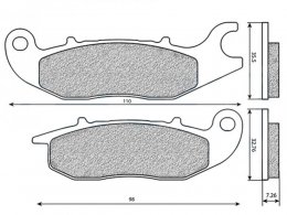 Plaquettes de frein 79 g1050 avant marque Galfer pour maxi-scooter 125 innova avant 2011 / cbr / cbf / rs2 naked / niu