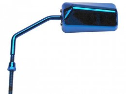 Rétroviseur F1 diamètre 8 réversible bleu (tige longue bleu) pour scooter
