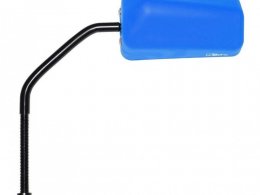 Rétroviseur F1 rubber mat bleu fluo diamètre 8 réversible (tige longue noir) pour scooter