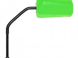 Rétroviseur F1 rubber mat vert fluo diamètre 8 réversible (tige longue noir) pour scooter
