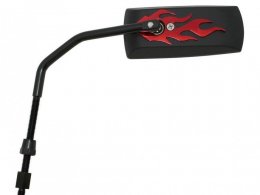 Rétroviseur Replay Flaming réversible noir mat / rouge