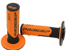 Revêtement poignée marque ProGrip 801 couleur noir / orange (x2)