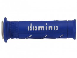 Revêtements poignée 120mm / 125mm marque Domino road bi-composants couleur bleu / blanc a250