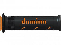 Revêtements poignée 120mm / 125mm marque Domino road bi-composants couleur noir / orange a250